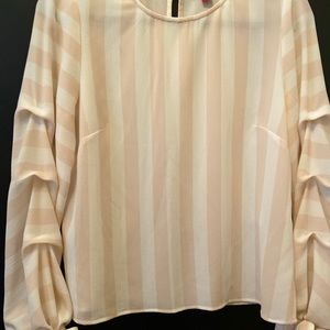 Vince Camuto Pink & White Stripped Blouse